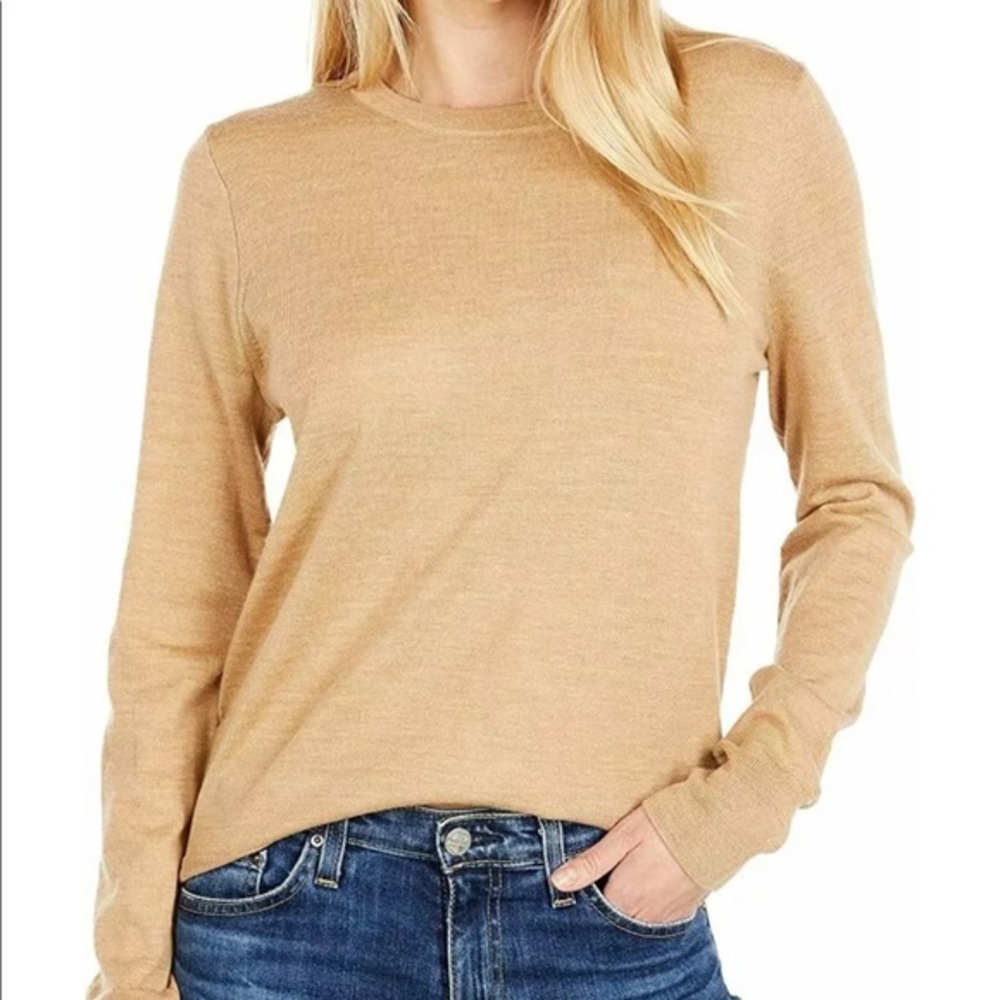J. Crew Women's Scoop Neck Sweater in Camel Tan